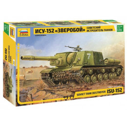 Сборная модель ZVEZDA Советский истребитель танков ИСУ-152 "Зверобой", 1/35