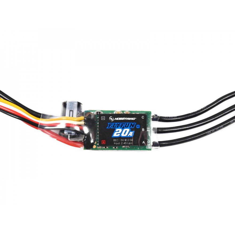 Бесколлекторный регулятор Hobbywing Flyfun-20A-V5 (20A-30A, Aircraft)