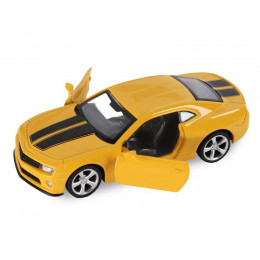 Машина "АВТОПАНОРАМА" Chevrolet Camaro SS, желтый, 1/43, инерция, откр. двери, в/к 17,5*12,5*6,5 см