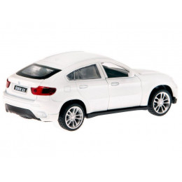 Машина "АВТОПАНОРАМА" BMW X6, 1/43, белый, инерция, откр. двери, в/к 17,5*12,5*6,5 см