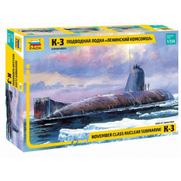 Сборная модель ZVEZDA Подводная лодка “Ленинский Комсомол” К-3, 1/350