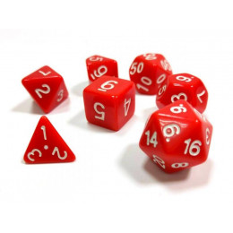 Набор ZVEZDA из 7 красных игровых кубиков для ролевых игр, 7 шт