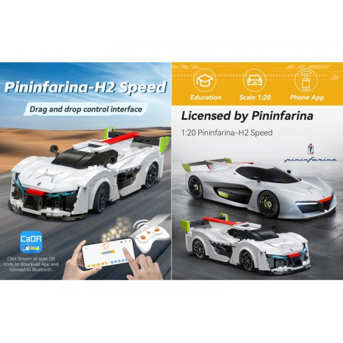 Радиоуправляемый конструктор CaDA спортивная машинка Pininfarina-H2 Speed 1/20 (296 деталей)
