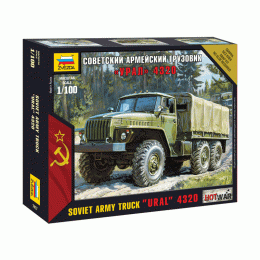 Сборная модель ZVEZDA Советский грузовик "Урал", 1/100