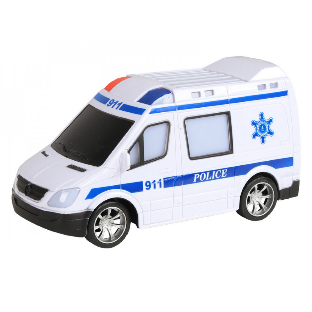 Радиоуправляемая машина AUTODRIVE "Полиция", 1/18, белый, 27MHz, свет, в/к, 28*11*19,2см