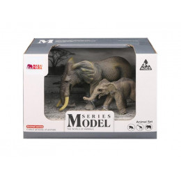 Набор фигурок животных MASAI MARA MM211-113 серии "Мир диких животных": Семья слонов, 2 пр.