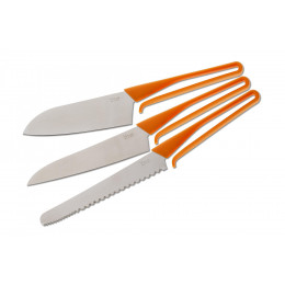Набор кухонных ножей Shizu Hamono серии Shikisai V-Flex, арт. SET-V-FlexOrange