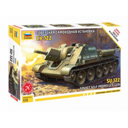 Сборная модель ZVEZDA Советская самоходная артиллерийская установка Су-122, 1/72