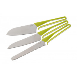 Набор кухонных ножей Shizu Hamono серии Shikisai V-Flex, арт. SET-V-FlexGreen